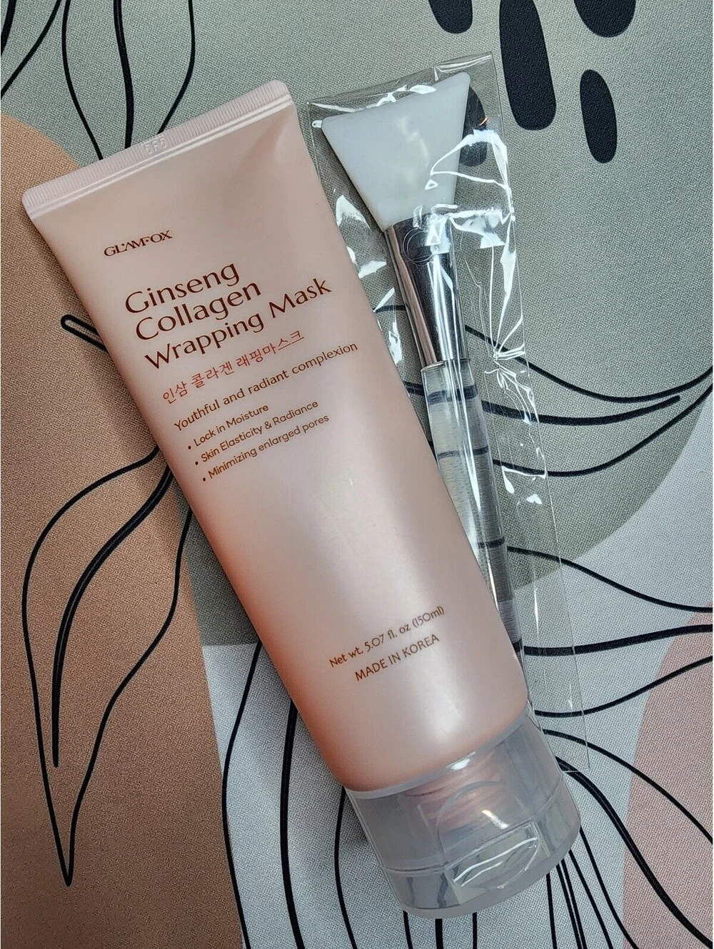 GLAMFOX Ginseng Collagen Wrapping Mask With Applicator - 5.07 fl oz